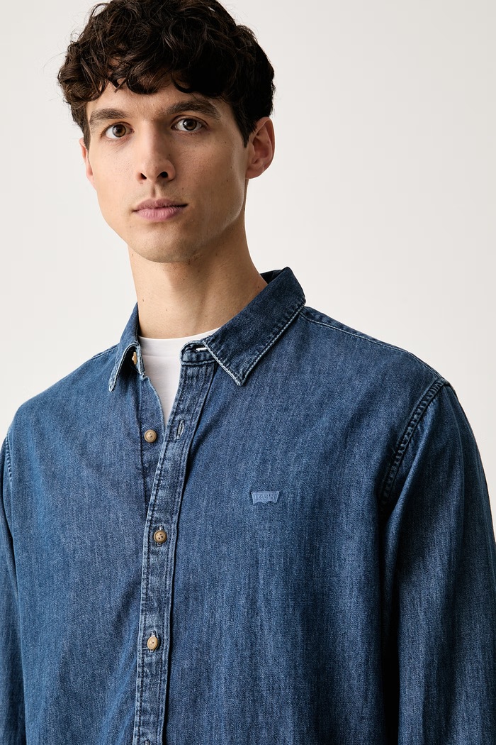 Levi's oxfordská košile pánská bavlněná BATTERY HOUSEMARK STANDARD modrá 0085A