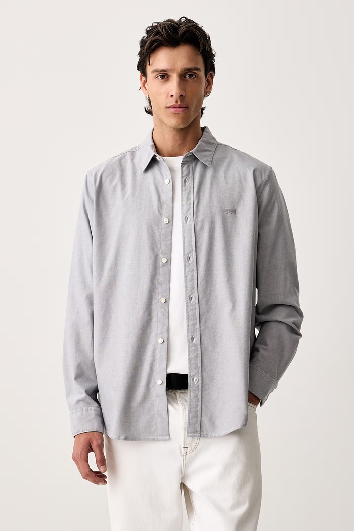 Levi's koszula oxford męska bawełniana BATTERY HOUSEMARK STANDARD niebieski 0085A
