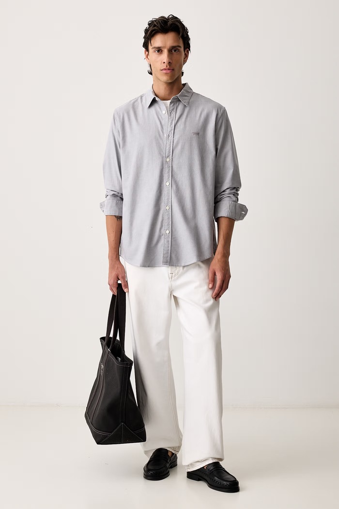 Levi's koszula oxford męska bawełniana BATTERY HOUSEMARK STANDARD 0085A niebieski AA00