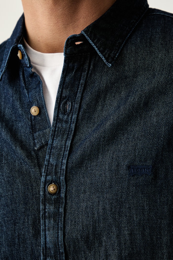 Levi's koszula oxford męska bawełniana BATTERY HOUSEMARK STANDARD 0085A granatowy