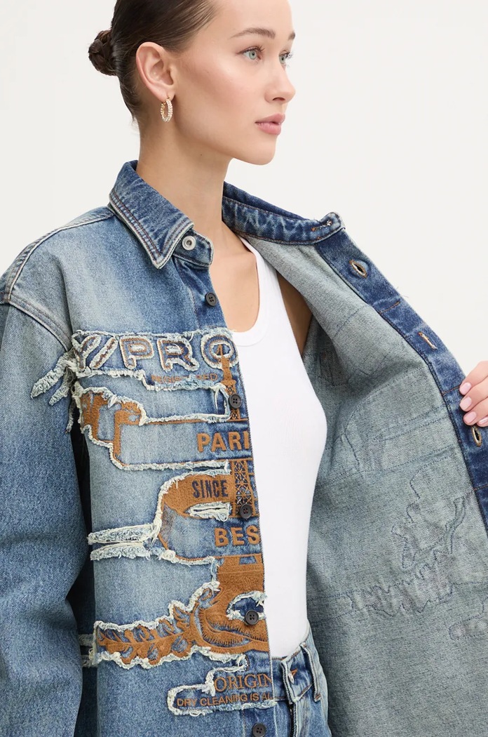 Дънкова риза Y/Project EVERGREEN PARIS' BEST PATCH DENIM SHIRT 207SI002