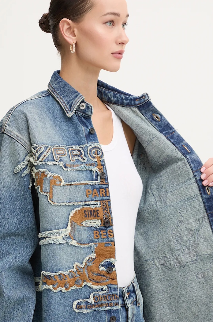 Дънкова риза Y/Project EVERGREEN PARIS' BEST PATCH DENIM SHIRT 207SI002