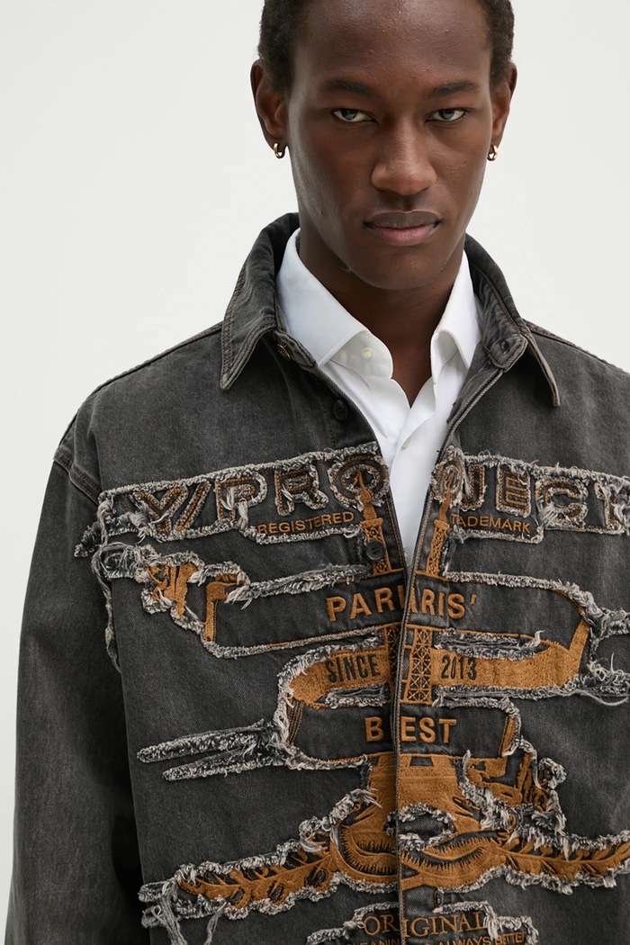 Jeans srajca Y/Project EVERGREEN PARIS' BEST PATCH DENIM SHIRT 207SI002