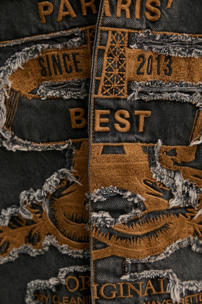 Jeans srajca Y/Project EVERGREEN PARIS' BEST PATCH DENIM SHIRT 207SI002