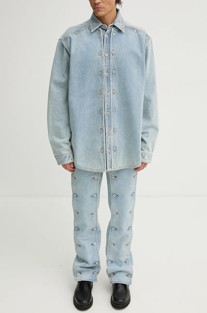 Y/Project denim jacket EVERGREEN SNAP OFF DENIM SHIRT 207SI001 blue AA00