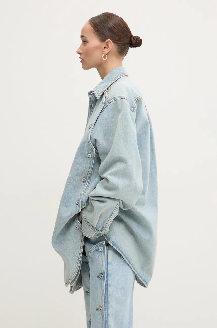 Clothing Y/Project denim jacket EVERGREEN SNAP OFF DENIM SHIRT 207SI001 blue