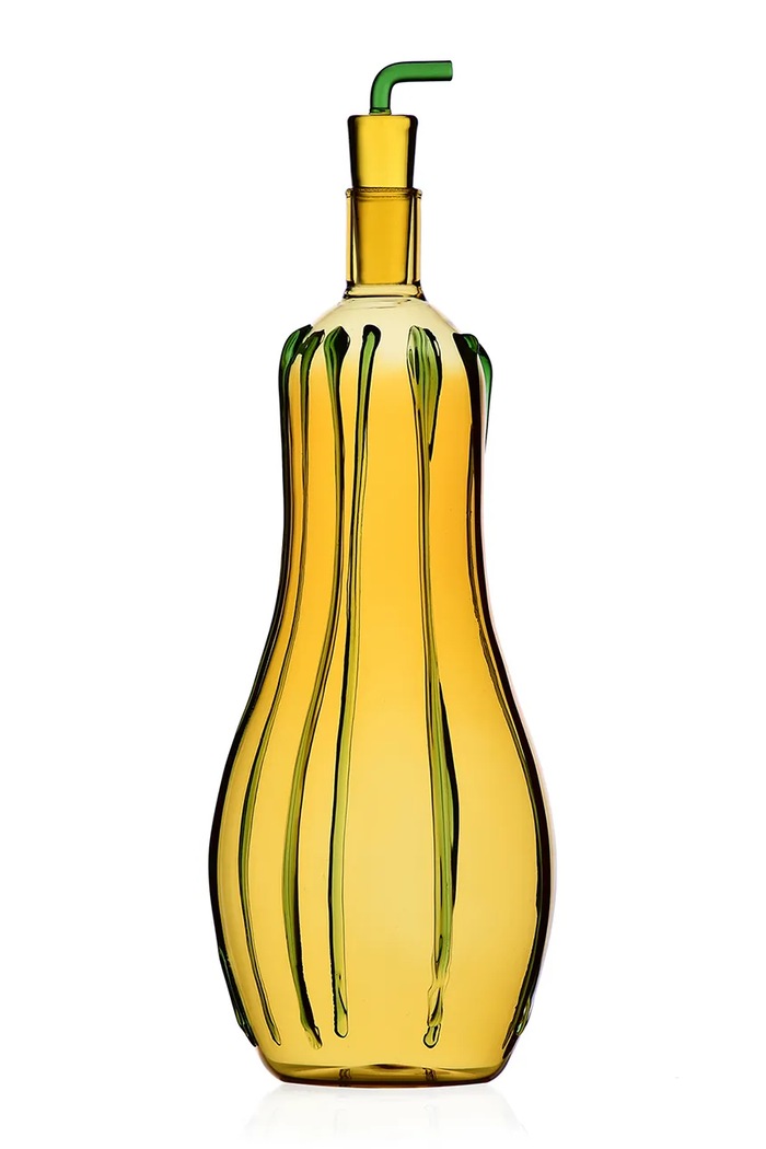Ichendorf Milano Butelka na oliwę ze szkła barwionego Vegetables 1000 ml żółty 9354119