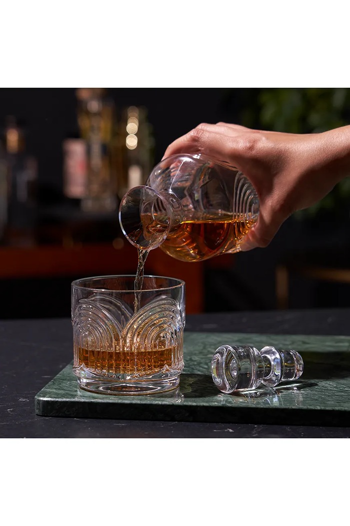 Viski karafka z zestawem szklanek do whiskey ze szkła V11279