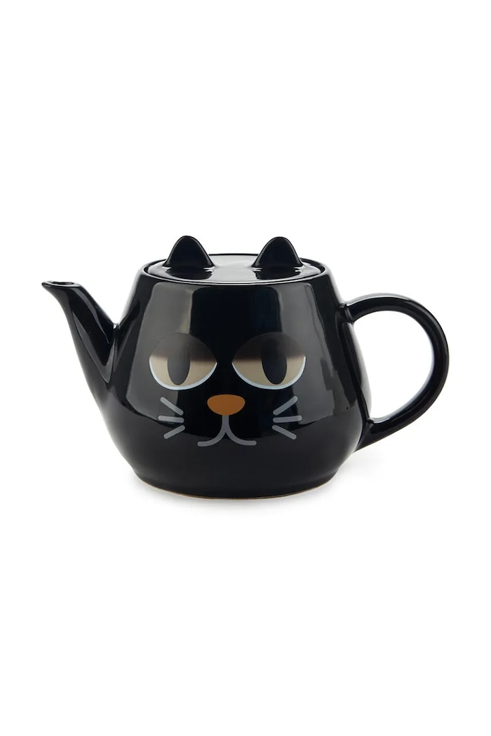 Balvi brocca da tè Wake Cat 10,8 x 18 x 12 cm 28143 nero AA00