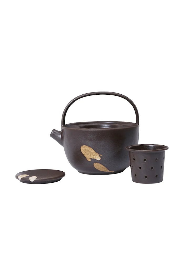 Ferm Living vrč za čaj iz kamenine 15,5 x 17,5 x 15 cm 1104272620 rjava AA00