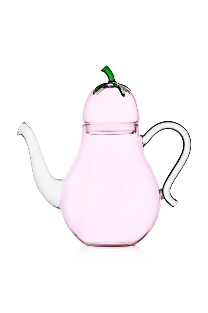 Ichendorf Milano Dzbanek do herbaty ze szkła barwionego Vegetables 900 ml różowy 9354152
