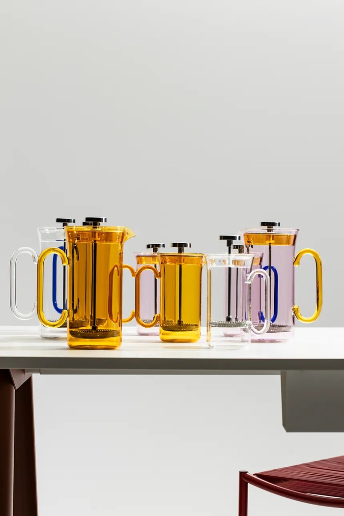 Ichendorf Milano Kawiarka tłokowa ze szkła barwionego Clarinette 400 ml 9359370 różowy AA00
