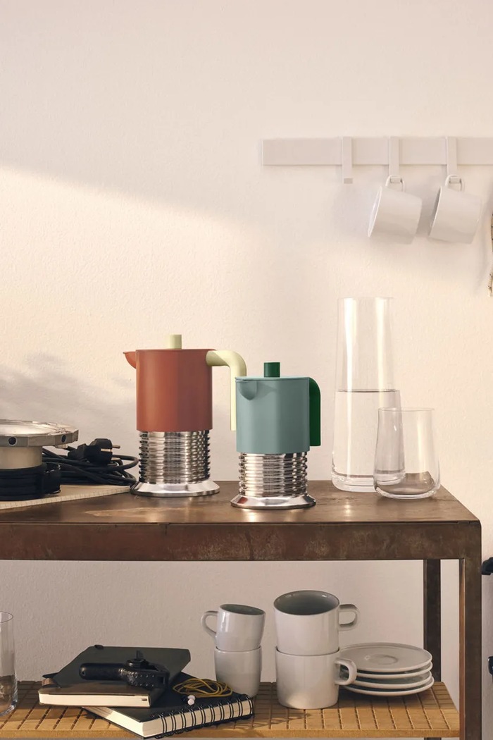 Alessi Kawiarka z aluminium Vite 150 ml PM01.3.GR zielony AA00