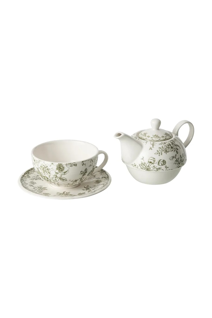 Kuchnia i bar J-Line Zestaw do herbaty z porcelany 268859 biały
