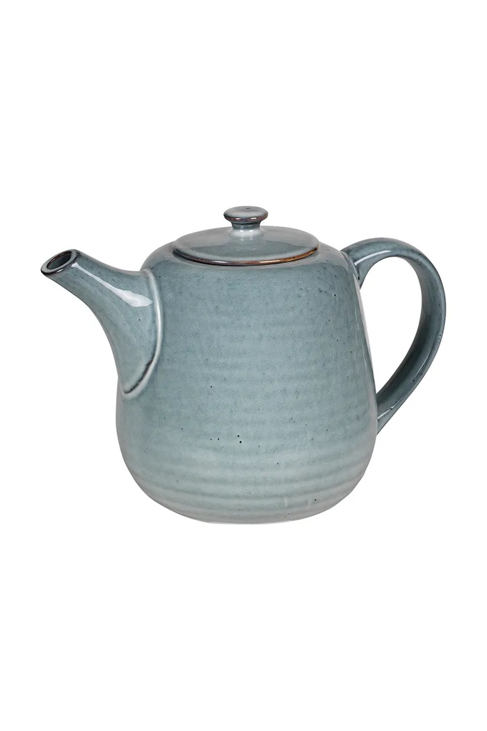 Broste Copenhagen Dzbanek do herbaty z kamionki Nordic Sea 1,3 l turkusowy 14531030