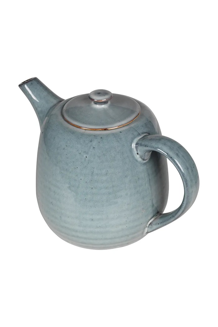Broste Copenhagen Dzbanek do herbaty z kamionki Nordic Sea 1,3 l 14531030 turkusowy AA00