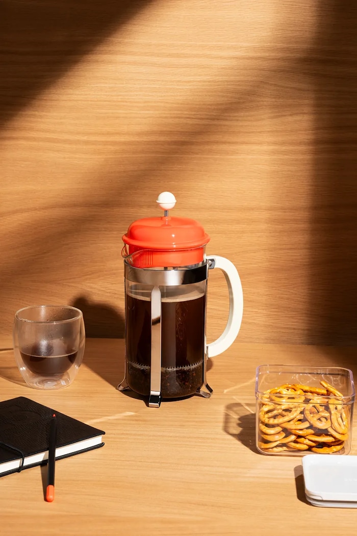 Bodum zaparzacz tłokowy do kawy ze szkła borokrzemianowego Caffettiera 1 l 1918.170.761 pomarańczowy AA00