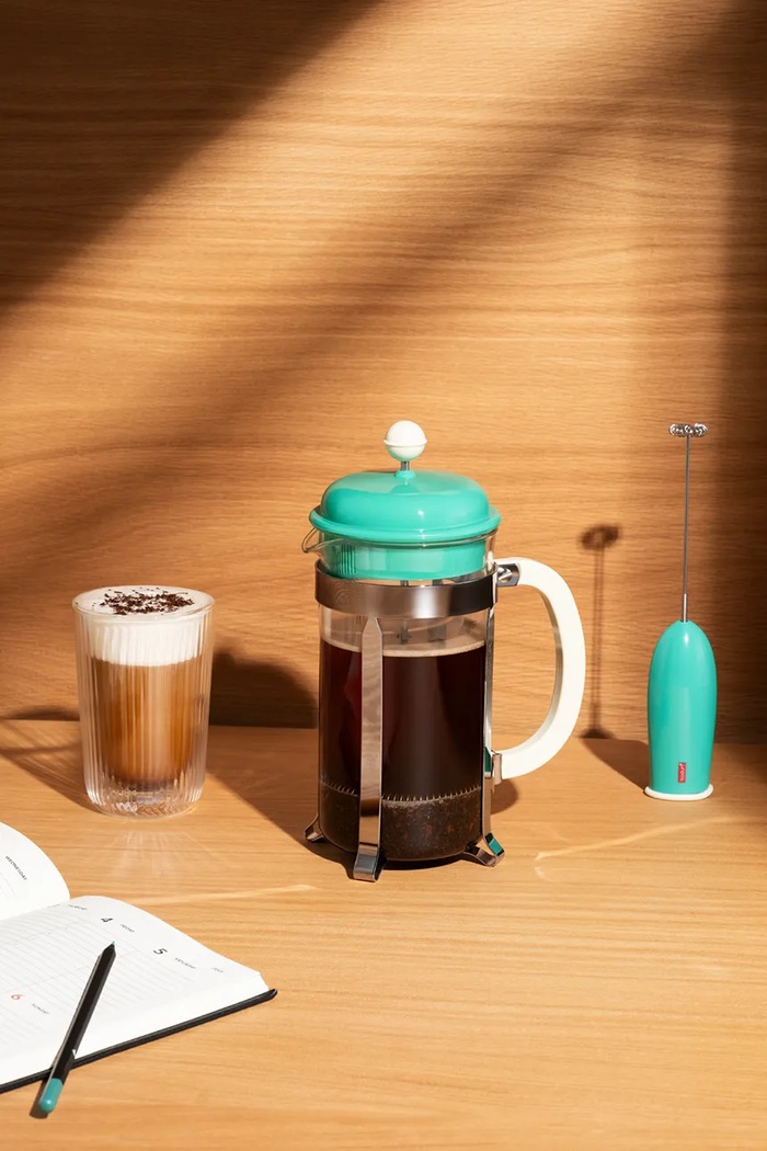 Bodum zaparzacz tłokowy do kawy ze szkła borokrzemianowego Caffettiera 1 l 1918.746.761 zielony AA00