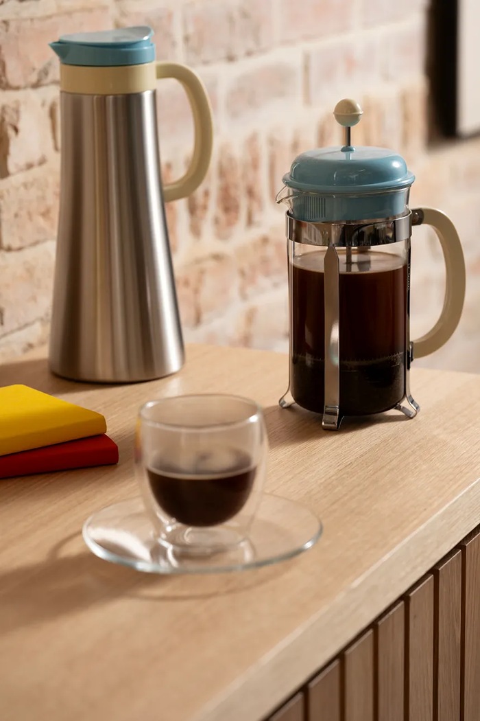 Bucătărie și bar Bodum Ibric de cafea presă franceză Caffettiera 1 l 1918.760.761 albastru