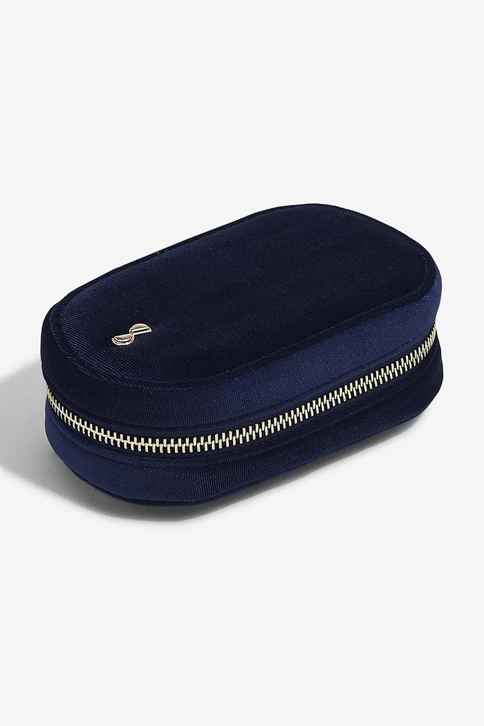 Kozmetická taška Stackers Compact Velvet 76301 tmavomodrá AA00