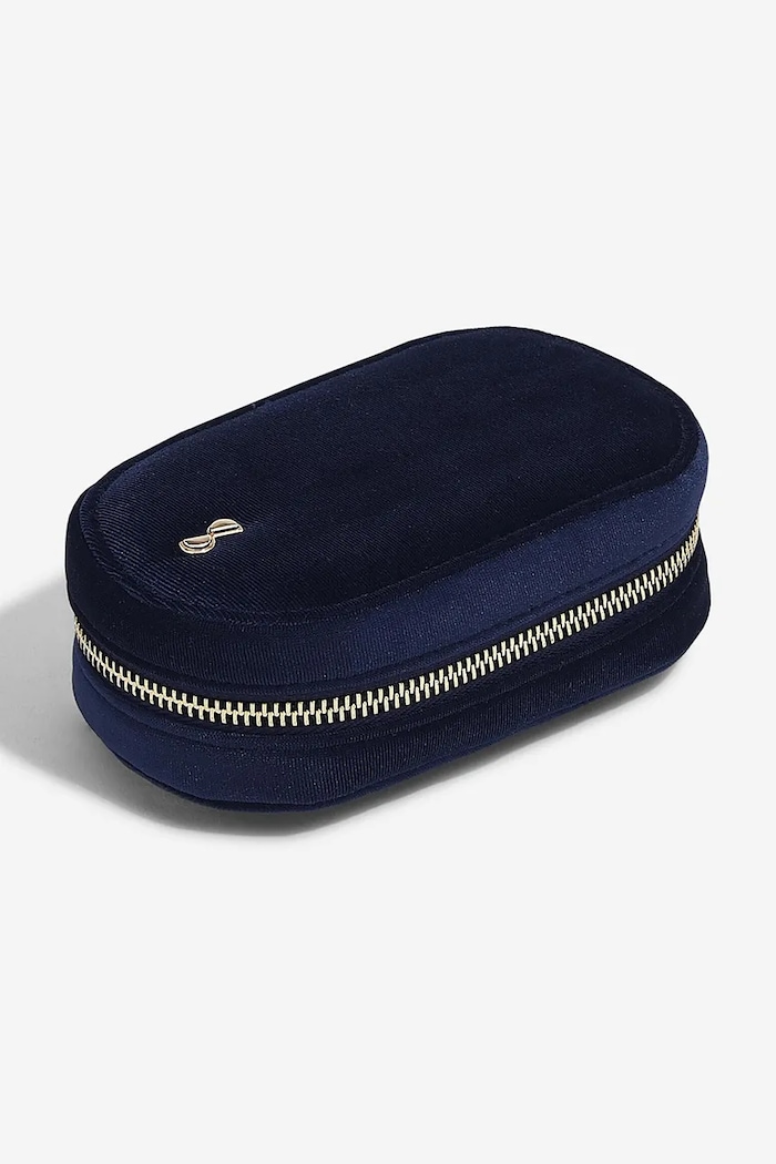 Kozmetická taška Stackers Compact Velvet 76301 tmavomodrá AA00