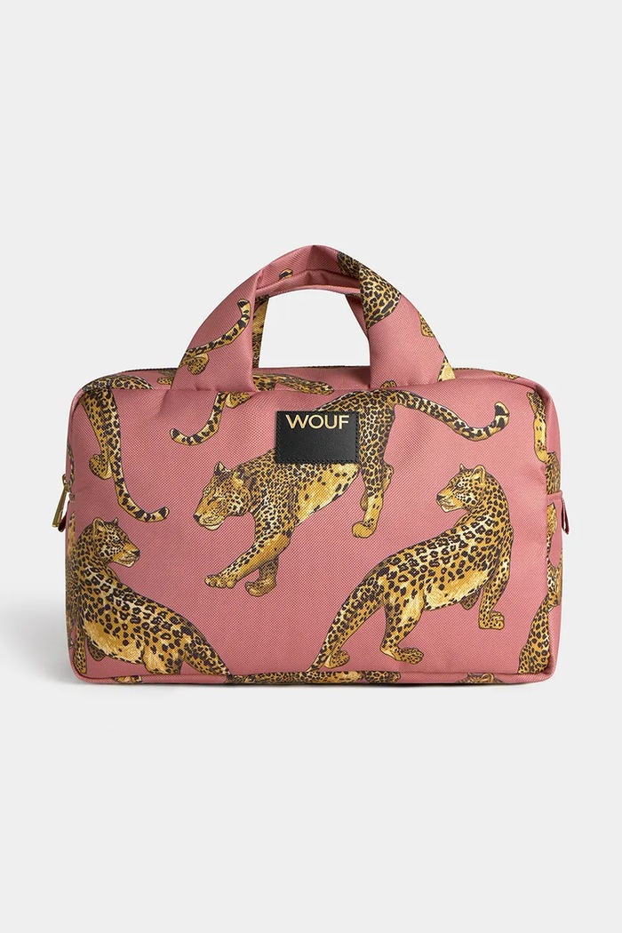 Cestovná kozmetická taštička WOUF Blush Leopard 29 x 18 x 13 cm viacfarebná TL250017