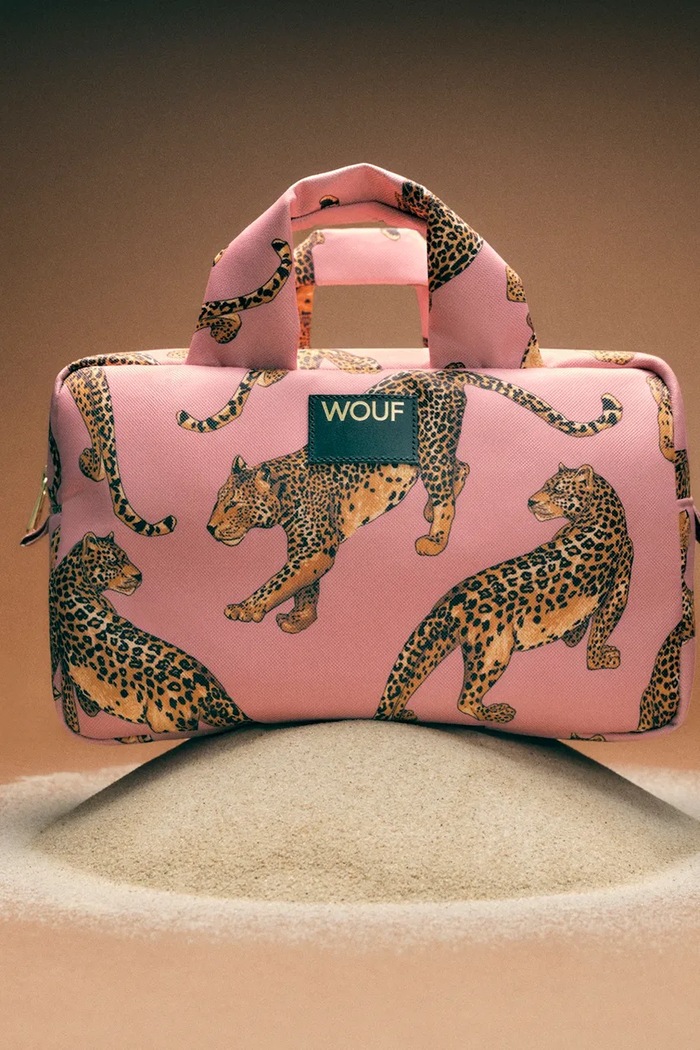 Cestovná kozmetická taštička WOUF Blush Leopard 29 x 18 x 13 cm TL250017 viacfarebná