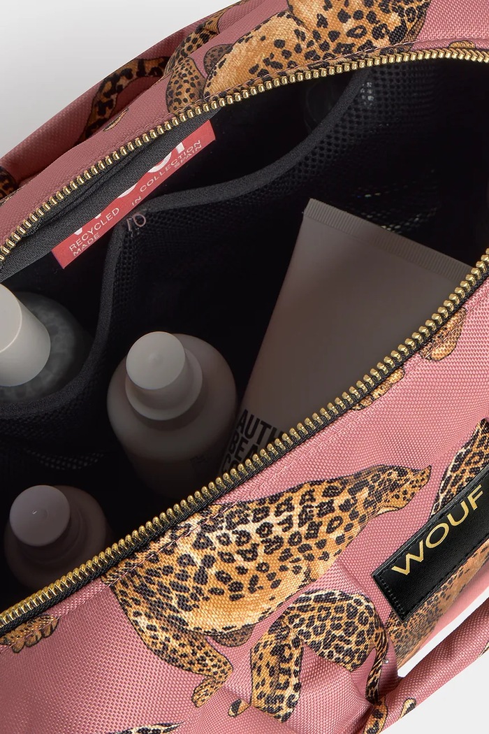 Cestovná kozmetická taštička WOUF Blush Leopard 29 x 18 x 13 cm viacfarebná TL250017