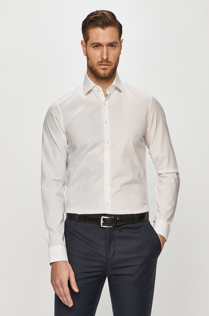 Košile Calvin Klein slim bílá K10K103025.NOS