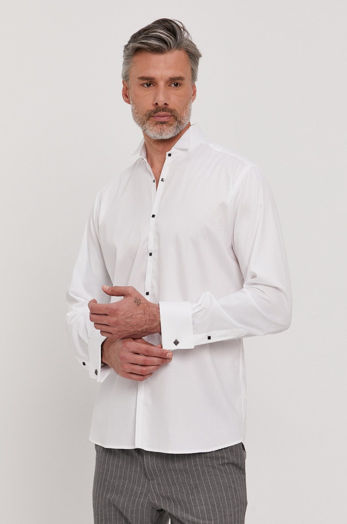 Bavlnená košeľa Karl Lagerfeld 500699.605006 biela