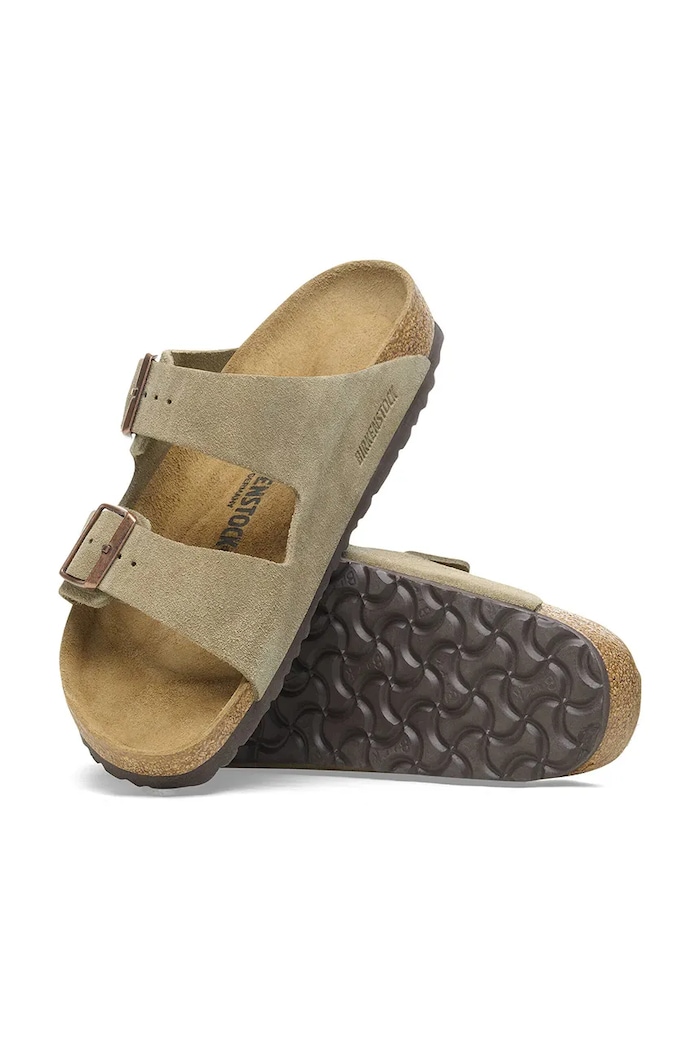 Birkenstock ciabatte slide in camoscio Arizona VL marrone 51463