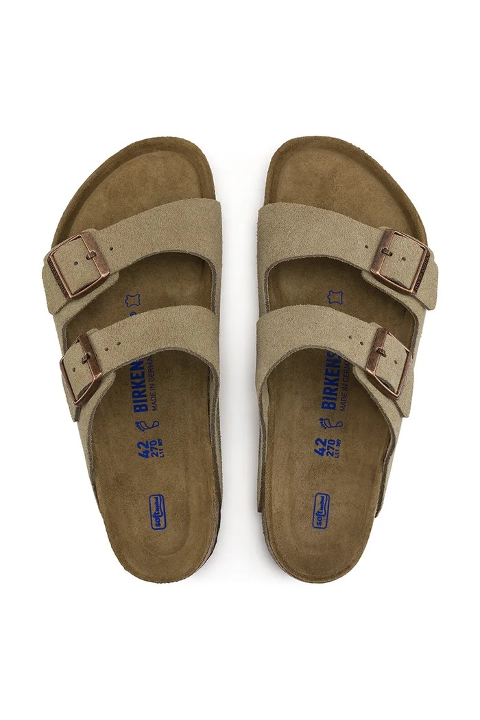 Birkenstock suede sliders Arizona VL 51463 brown