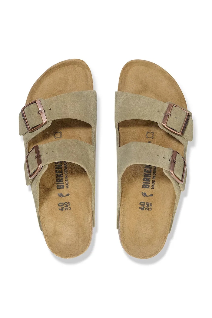 Birkenstock ciabatte slide in camoscio Arizona VL 51463 marrone
