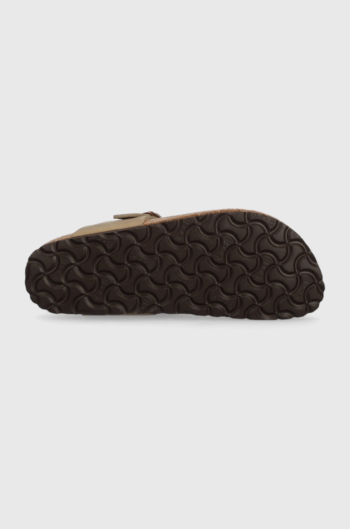 Birkenstock japonki skórzane Gizeh 943813 brązowy