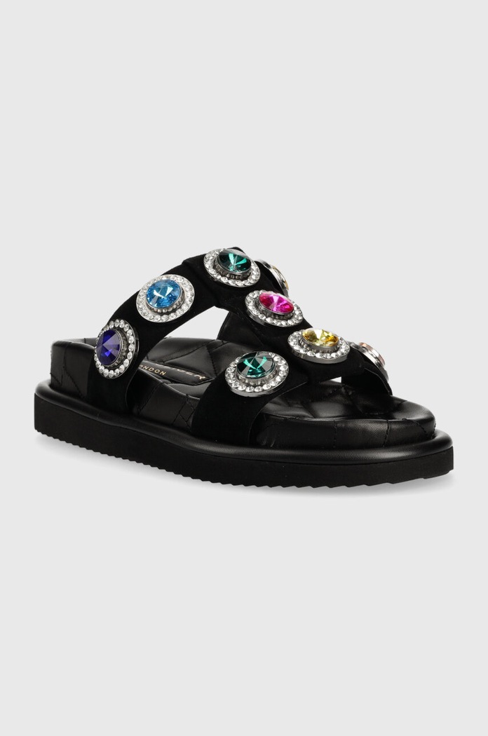 Kurt Geiger London klapki skórzane Orson 9107100209.BLACK czarny AA00
