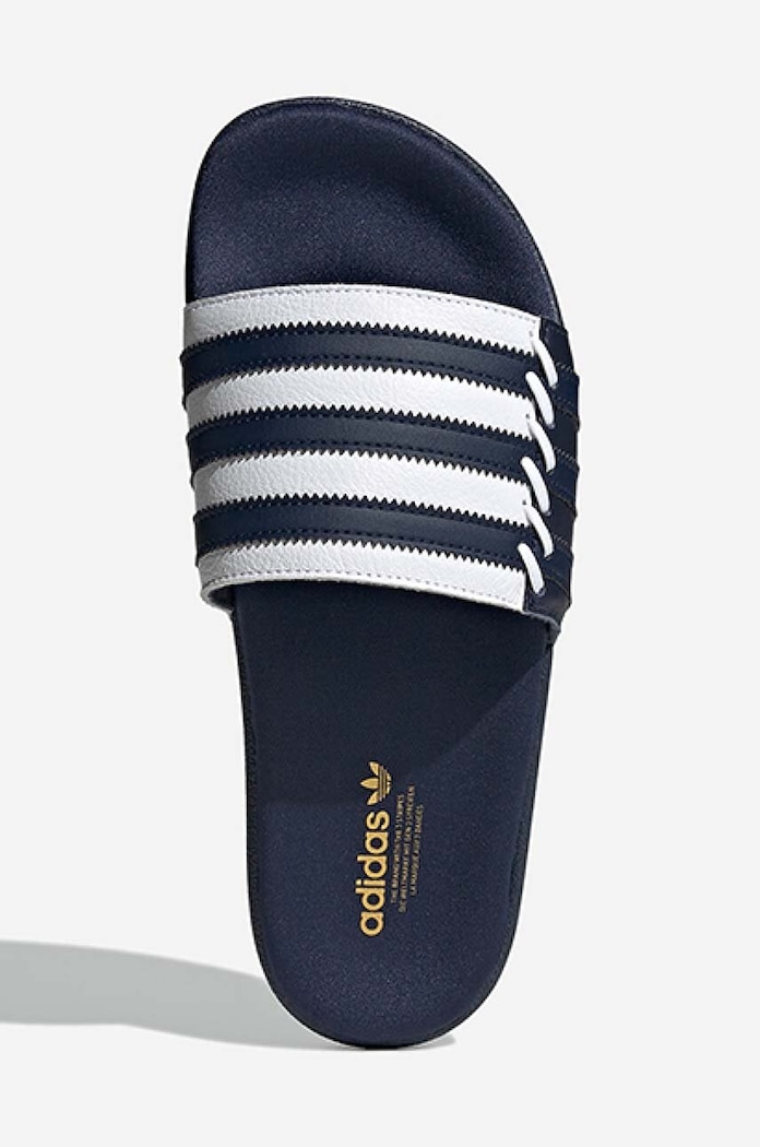 adidas Originals leather sliders Adliette navy GY1006