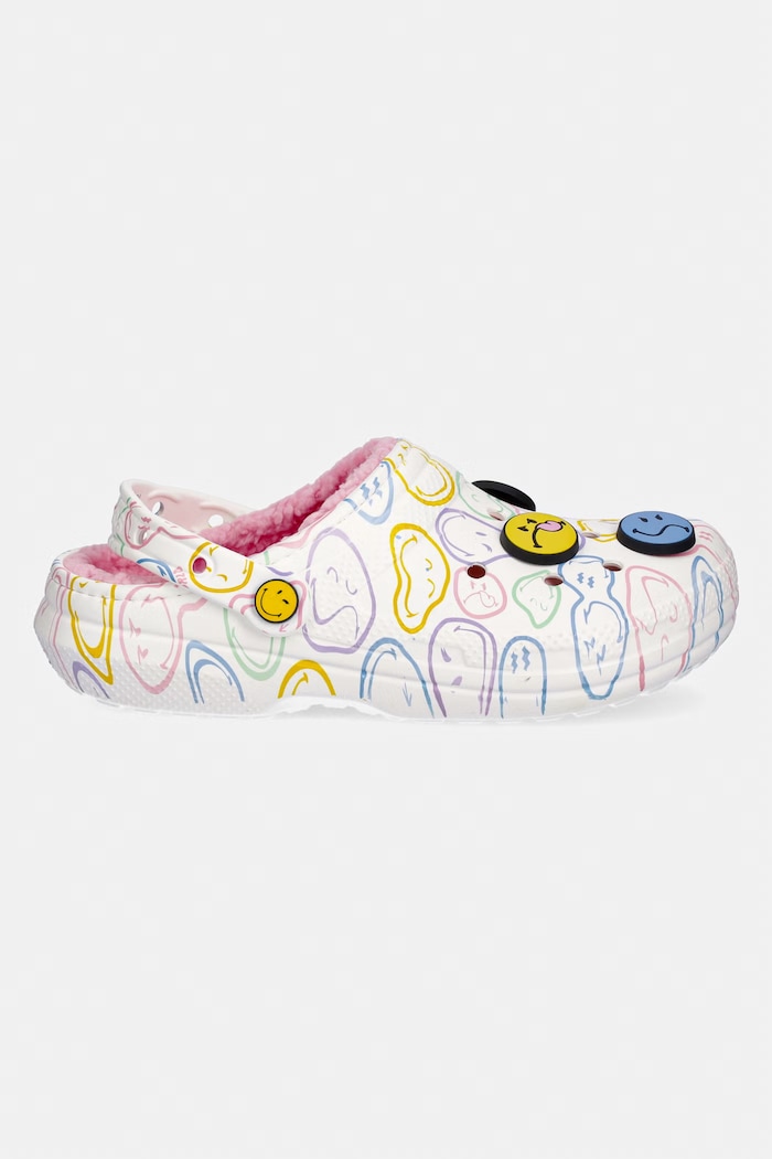 Crocs papuci Smiley Classic Lined Clog 211696.90H multicolor AA00