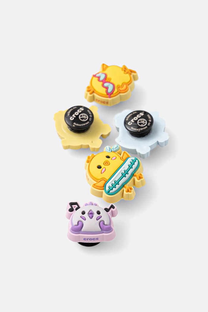 Accesorii Crocs butoane pentru încălțăminte Chicks Having Fun 5 Pack 5-pack 10015528.Chicks.Having galben
