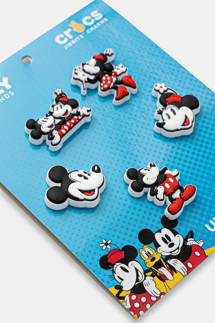Detské odznaky na topánky Crocs Mickey and Minnie PVC 5Pck 5-pak 10015116.Mickey.and.Min červená AA00