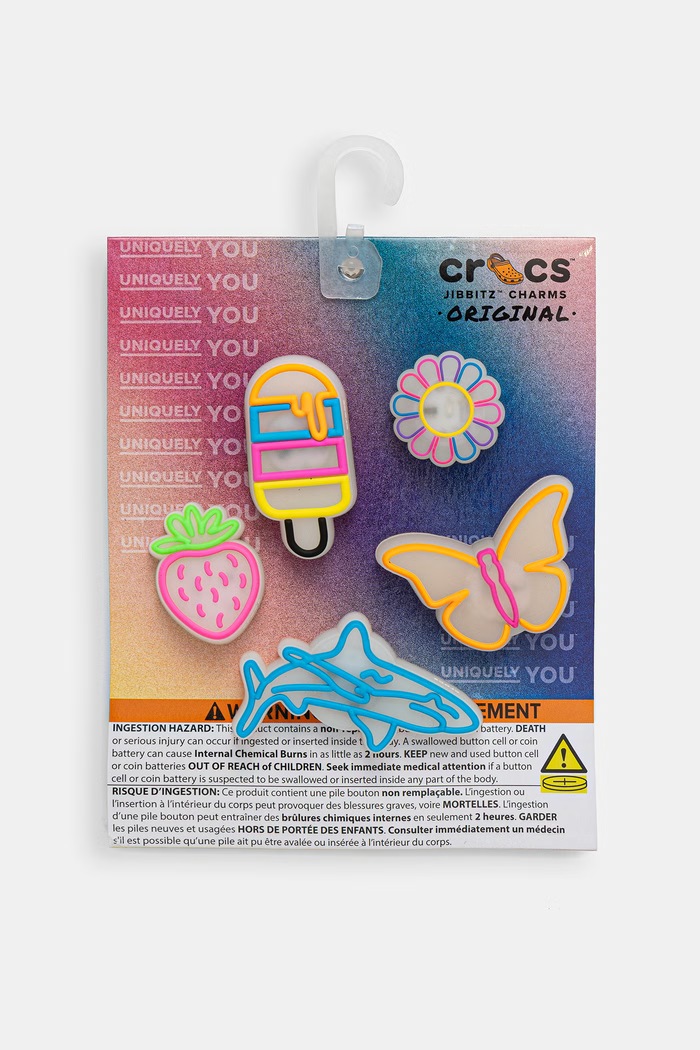 Crocs butoane încălțăminte pentru copii Lights Up Summer 5 Pack 5-pack multicolor 10015446.Lights.Up.Summ