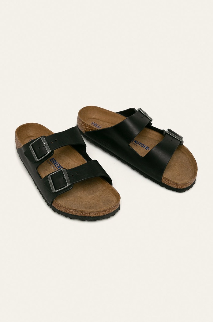 Δερμάτινες παντόφλες Birkenstock Arizona SFB 752481 μαύρο AA00
