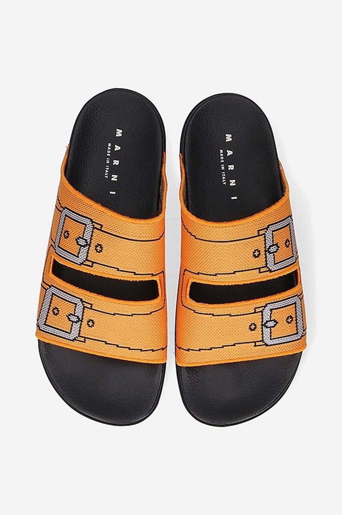 Marni papuci Sandal portocaliu SAMR003802.P4547