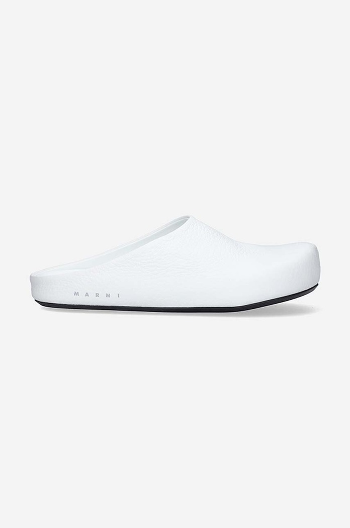 Marni klapki skórzane Sabot biały SBMR001400.P4554.00W01