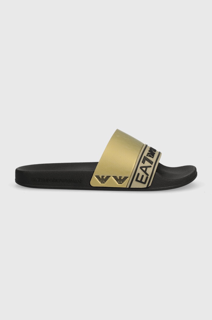 Šľapky EA7 Emporio Armani zlatá XK277.XCP011.M700