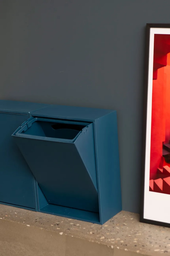 Кошче за боклук за стенен монтаж ReCollector Recycling box 30 x 15 x 40 cm SORT11BL