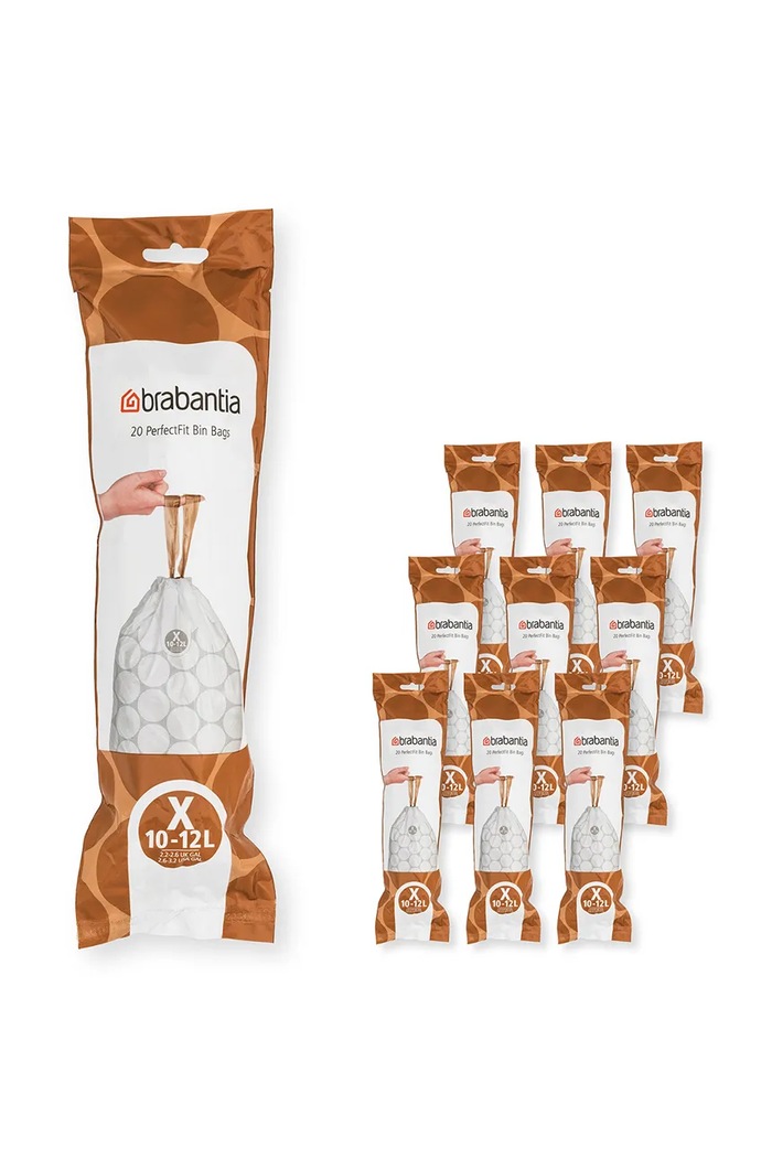 Σακούλες σκουπιδιών Brabantia PerfectFit, X, 10-12 L, 10 x 20 szt. λευκό 138089