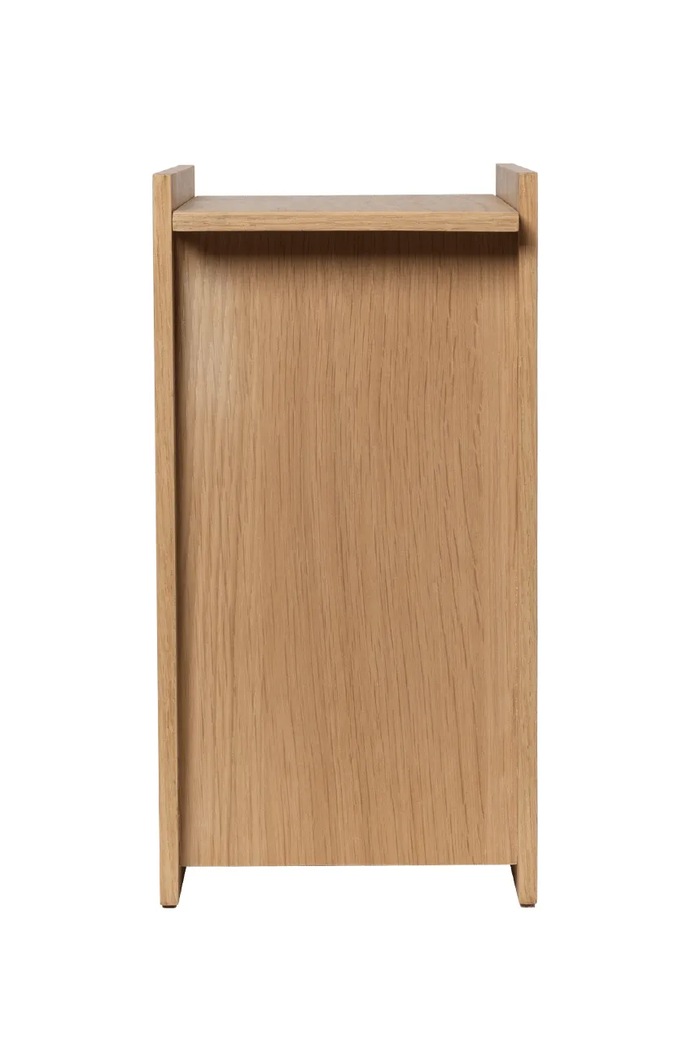 Ferm Living kosz na śmieci z forniru dębowego 35,5 x 18 x 31 cm beżowy 1104273050