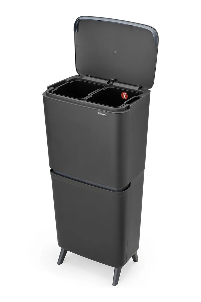 Brabantia koš za smeće od plastike 10 + 10 + 25 l crna 275043