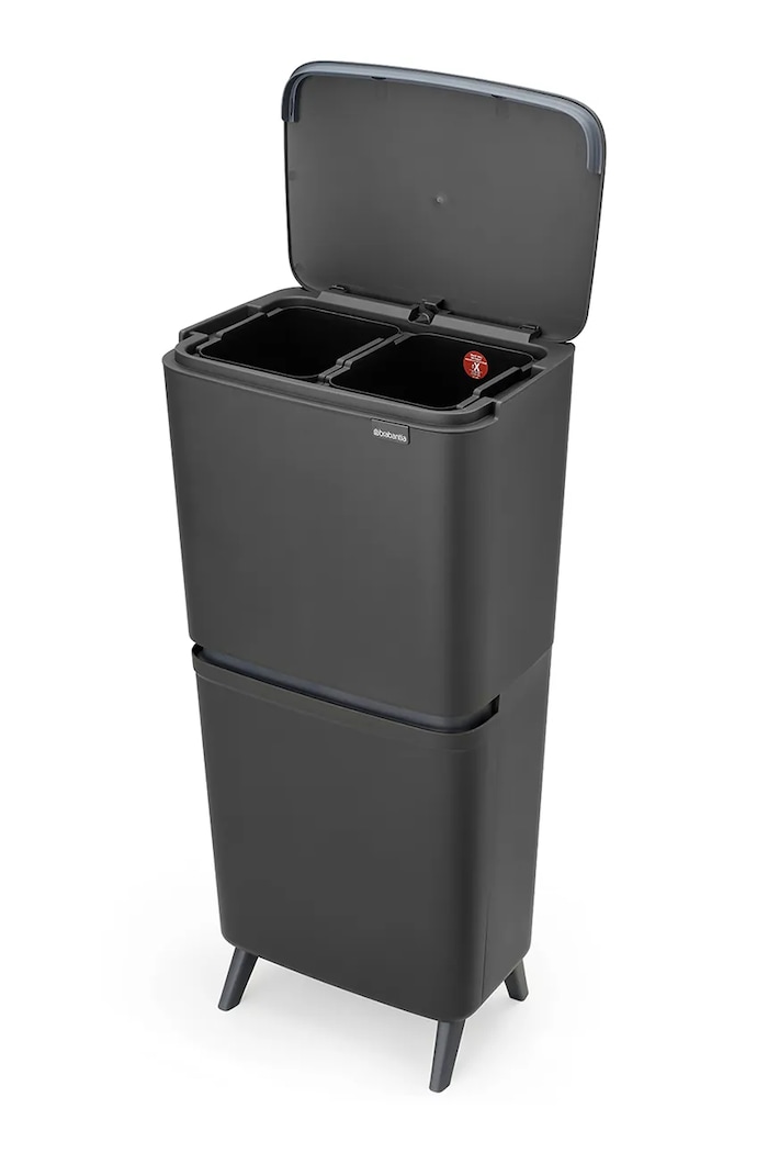 Brabantia koš za smeće od plastike 10 + 10 + 25 l crna 275043