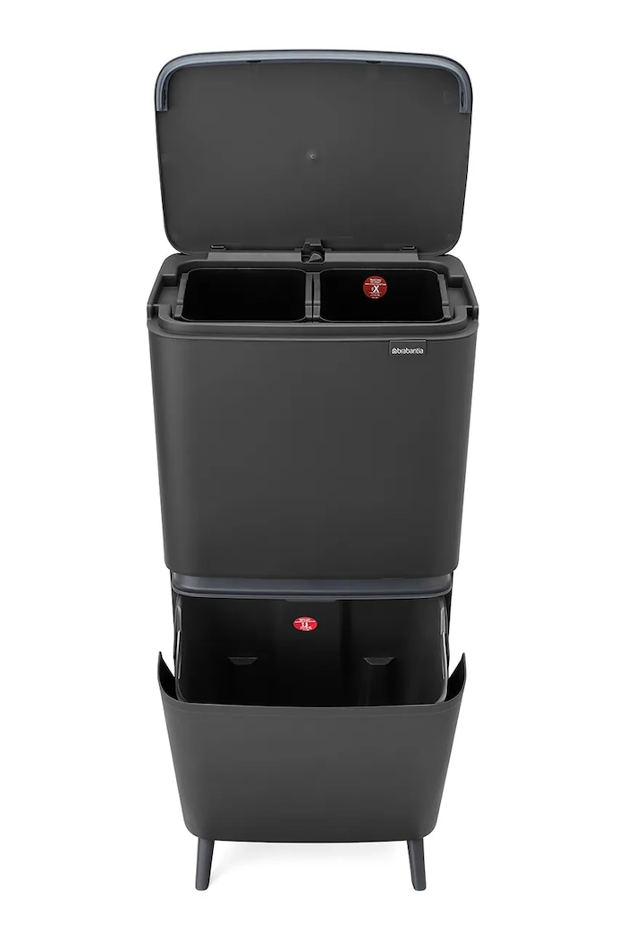 Brabantia koš za smeće od plastike 10 + 10 + 25 l 275043 crna
